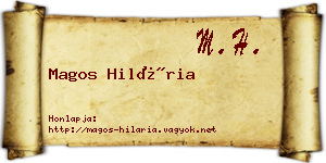 Magos Hilária névjegykártya
